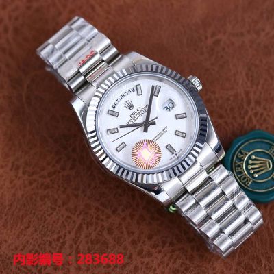 ROLEX Day-date Replica with Oyster Bracelet Stainless Steel 8215 Automatic Movement 41*11MM White Watch